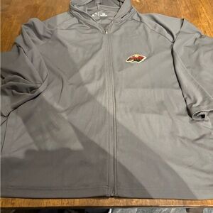 Gray Zip-Up MN Wild Hoodie